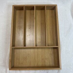 Bed Bath & Beyond  Bamboo Drawer Organizer Flatware Tray